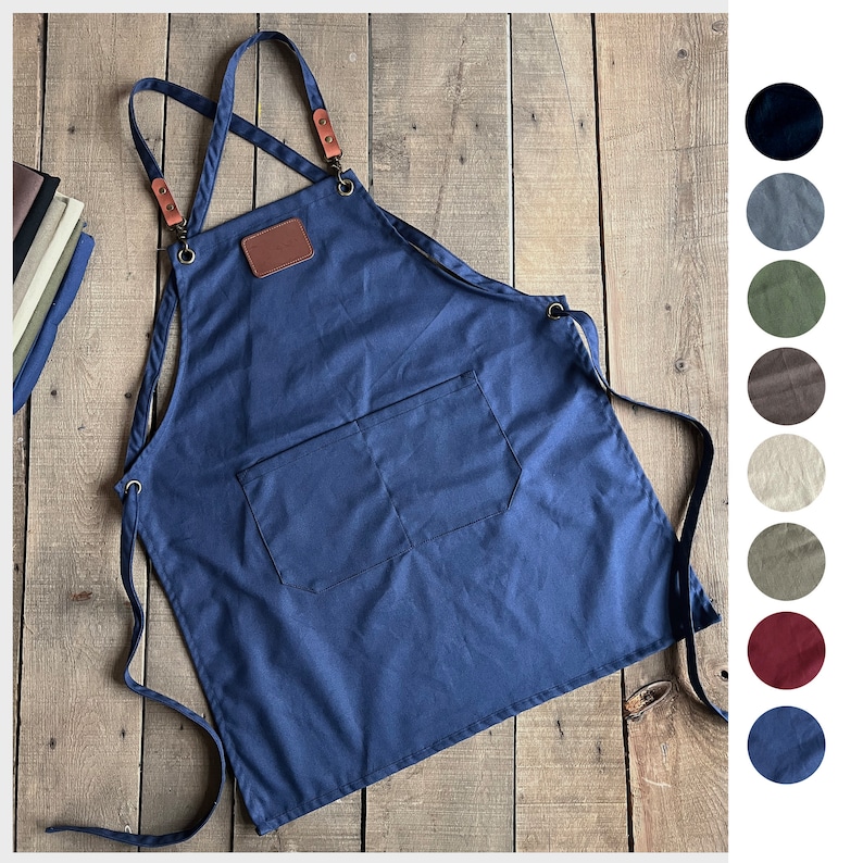 New Dark Green Apron Etsy