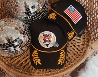 U S A  Flag  Patch trucker hat