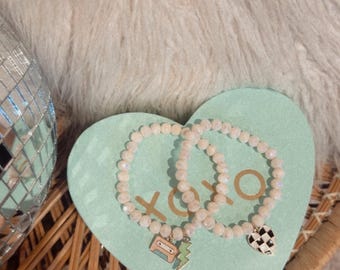 Love Struck beaded bracelet stack of 2