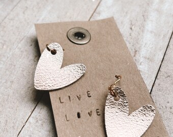 Let your Heart be light Rose gold earrings