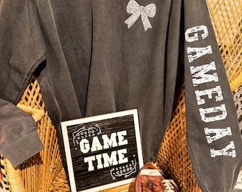 Let's Go Gameday  Bow Crew Sweatshirt