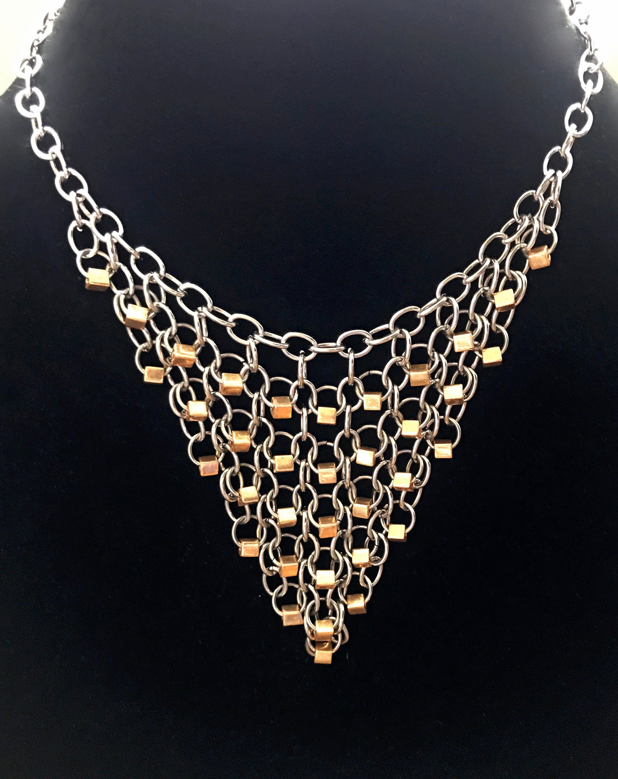 Chainmail Triangle Necklace - Etsy