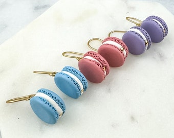 Tiny Macaron Clay Earring | Easter Treat Dangle | Easter Clay Earring | Macaroon Nickel Free Polymer Clay | Light Shine Jewelry