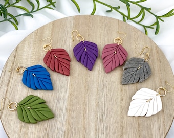 Eva Dangle | Lightweight Clay Statement Earring | Multicolor Feather Drop | Nickel Free Polymer Clay | Light Shine Jewelry