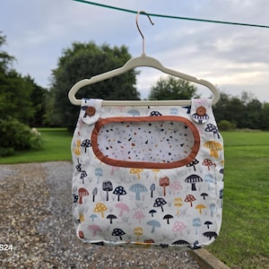 Mushroom Clothespin Bag