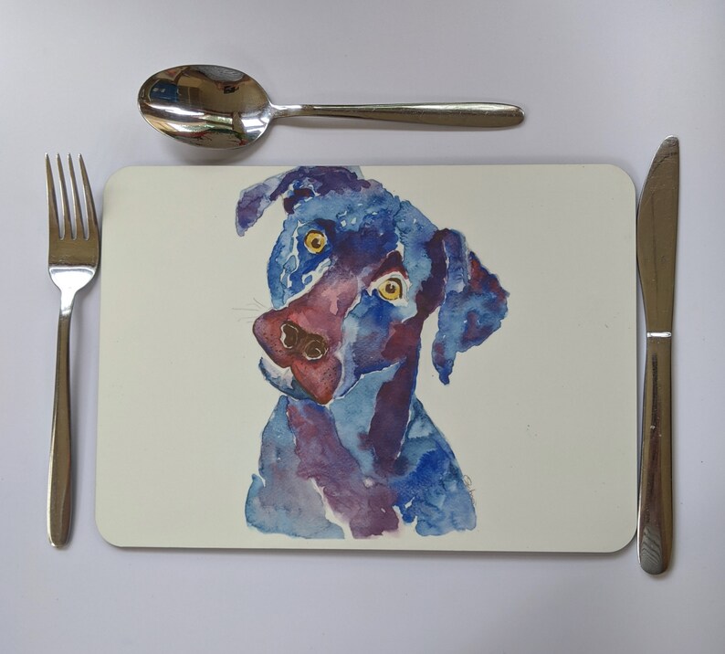 Dog Design Placemats Labrador Printed Table Mats Animal Etsy UK