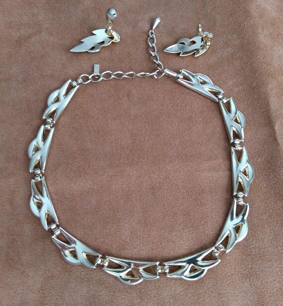 Monet, Necklace & Earring Set, GP Links, Collar N… - image 6