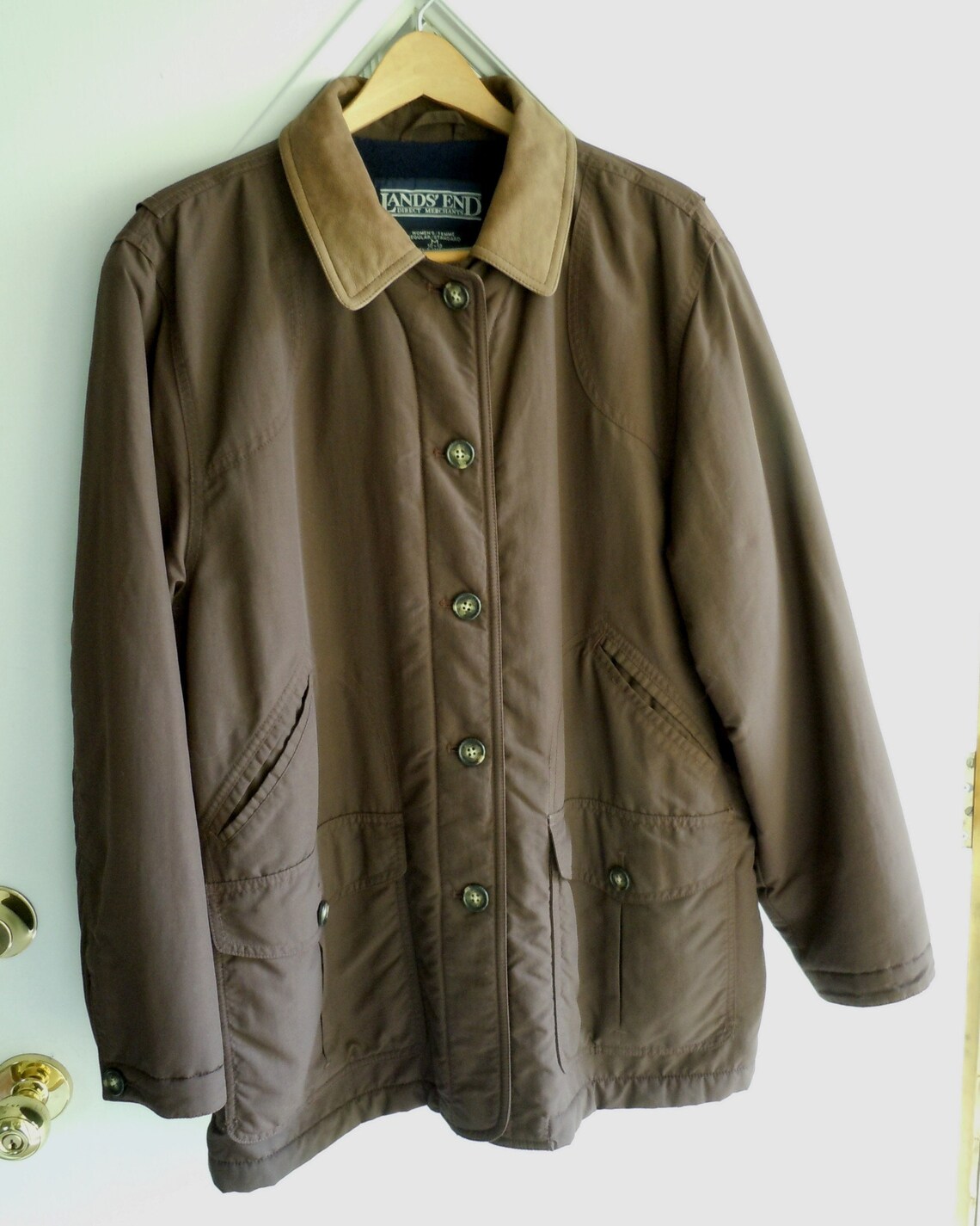 Vintage Lands End Jacket Brown Jacket 10/12 Field Jacket Etsy