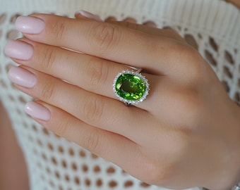 Paraiba Tourmaline Ring White 14k Gold Diamond GIA Certified 10.36CT Genuine NO HEAT