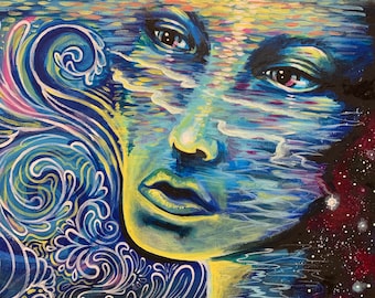 Siren art print, original artwork