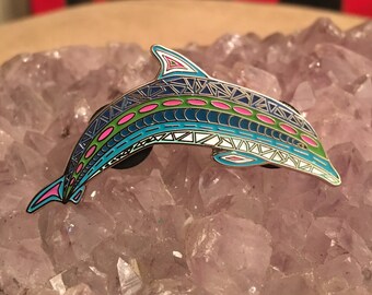 Dolphin Hard Enamel Pin: Save Our Seas Series (1.5 inch)