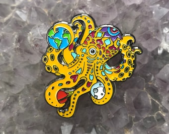 Octopus Enamel Pin: Save Our Seas Lapel Pin (1.5”)