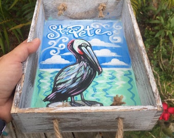 Hand painted St. Petersburg Florida Decorative Tray