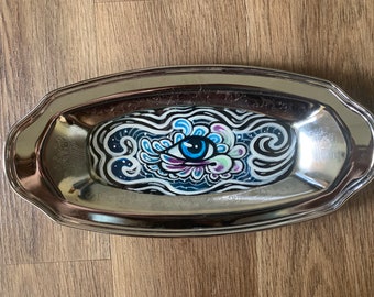 Eye Know Why Hand painted Tray