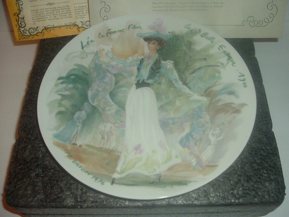 Limoges Lea the Woman Flower of the Beautiful Era Plate Henri Darceau in foam box