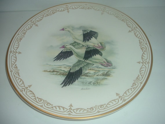 Boehm Water Bird Plate Ross' Geese