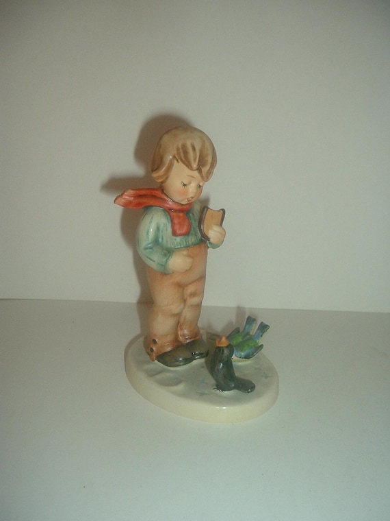 Hummel HUM 300 Birdwatcher Boy Feeding Birds Figurine TMK5