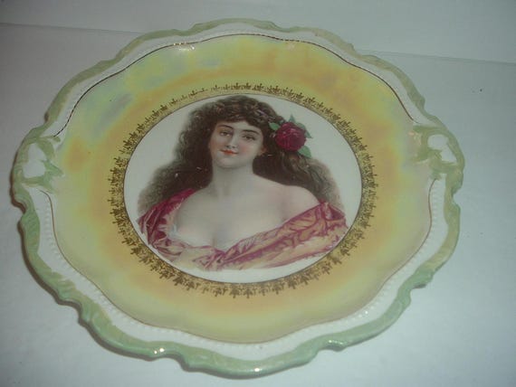 Empire China Lady Portrait Plate Vintage