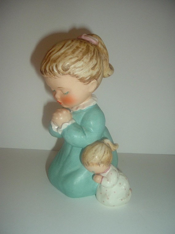 Goebel Evening Prayer Girl Praying with Doll Figurine TMK 4