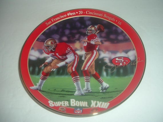Joe Montana Super Bowl XXIII Quarterback first issue plate 1994