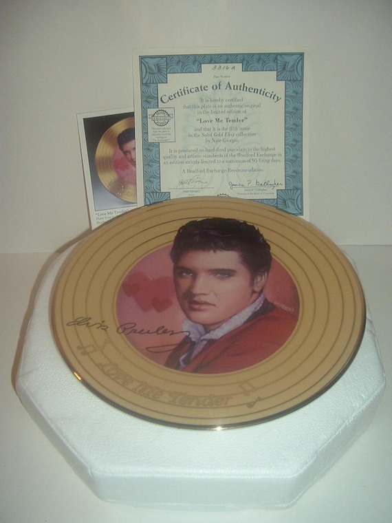Elvis Presley Love Me Tender Plate
