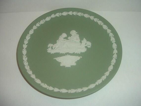Wedgwood Green Jasperware 1972 Mothers Day Plate