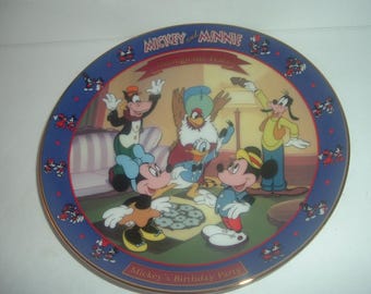 Disney Mickey's Birthday Party Through The Years Premier Issue Plate 1994