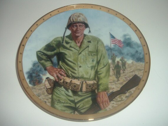John Wayne Symbol of America's Fighting Forces Robert Tanenbaum Plate
