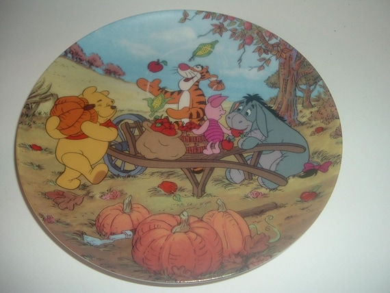 Harvest Time Winnie the Pooh Fun In 100 Acre Woods Plate