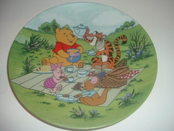 Winnie the Pooh's Picnic Fun In 100 Acre Woods Plate