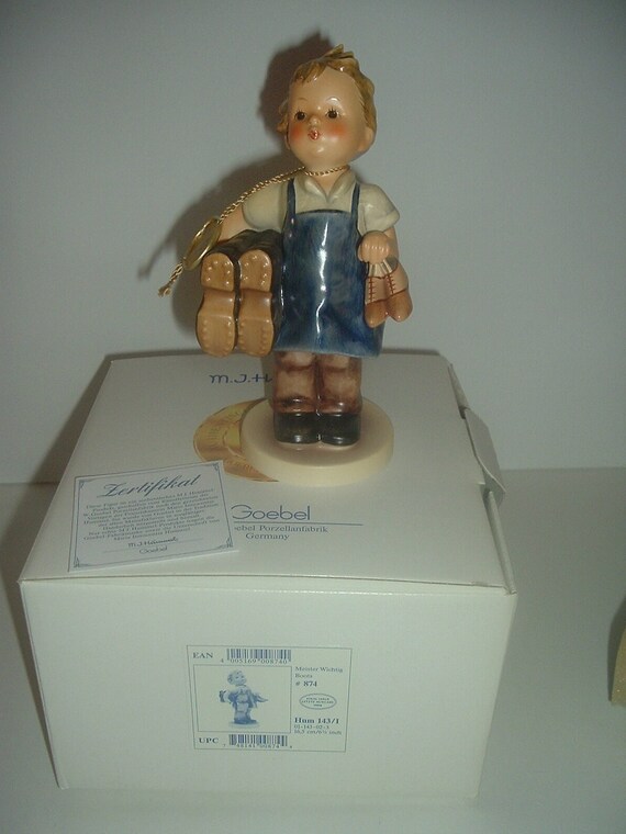 Final Issue Hummel HUM 143 Boots Boy Figurine with box 7" Tall