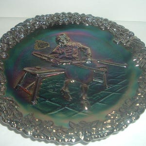 Fenton Carnival Glass 1970 First Issue American Craftsman Glass Maker Plate