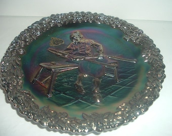 Fenton Carnival Glass 1970 First Issue American Craftsman Glass Maker Plate