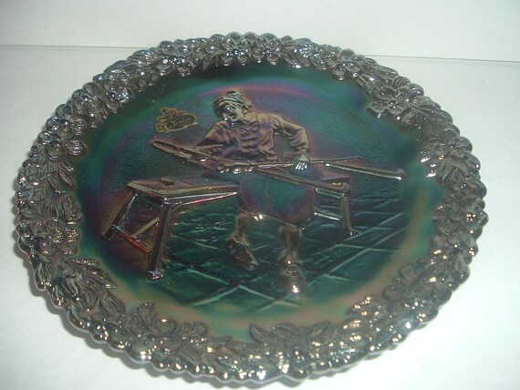 Fenton Carnival Glass 1970 First Issue American Craftsman Glass Maker Plate