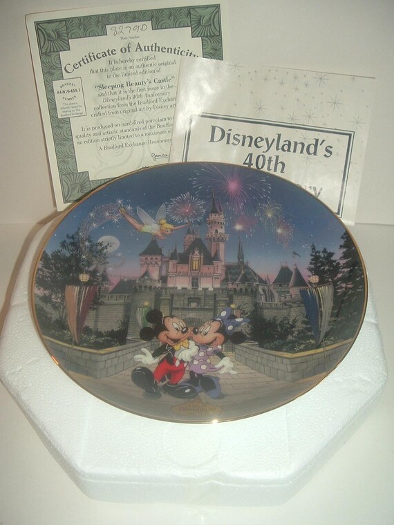 Disney 40th Anniversary Sleeping Beauty's Castle First Issue Plate