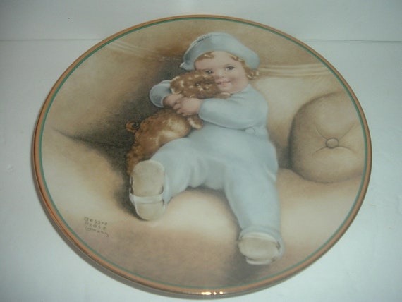 Bessie Pease Gutmann Going To Town Child with Dog Plate