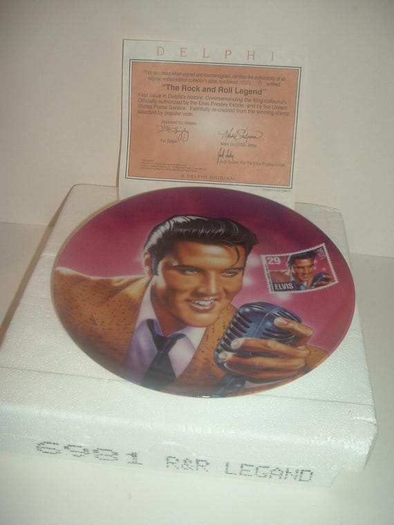 Elvis Presley Rock and Roll Legend Plate