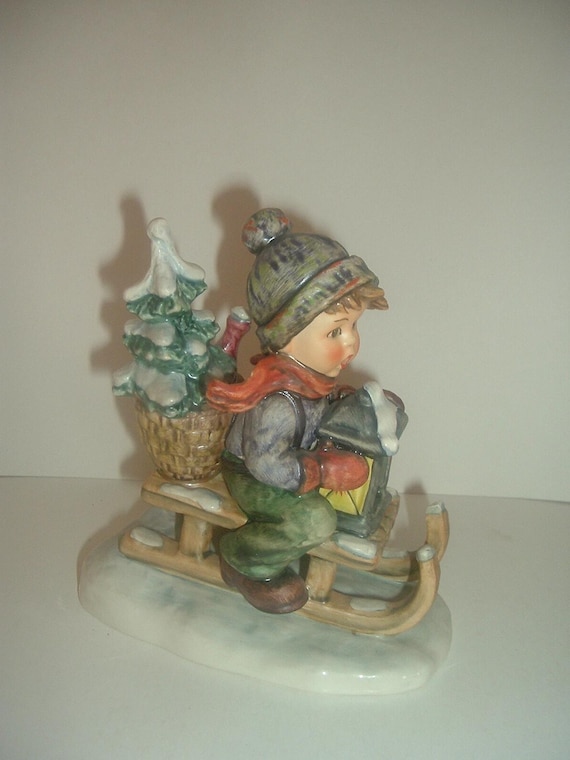 Hummel HUM 396 Ride Into Christmas Boy on Sled Figurine TMK5