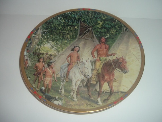 Lenox The Gift by Tom Lovell Land of the Buffalo Plate 1994
