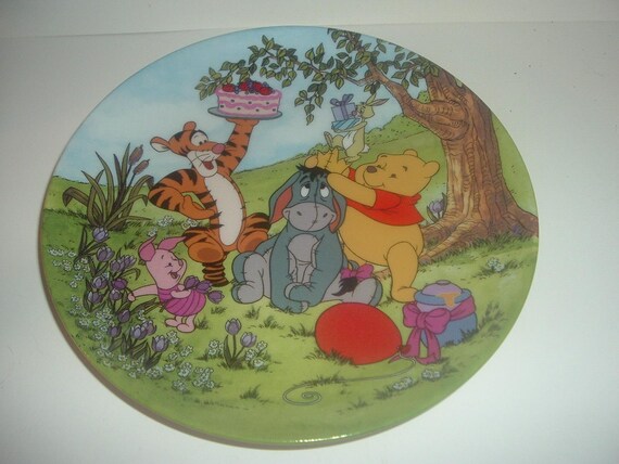 A Celebration for Eeyore Winnie the Pooh Fun In 100 Acre Woods Plate