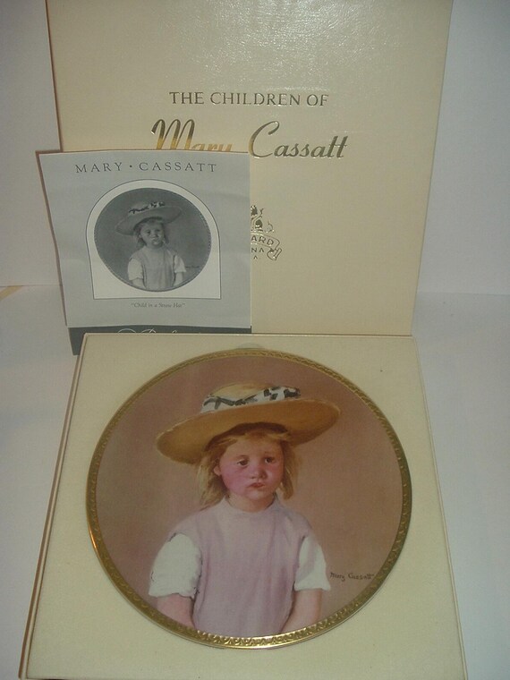 Mary Cassatt Child in a Straw Hat Plate with box
