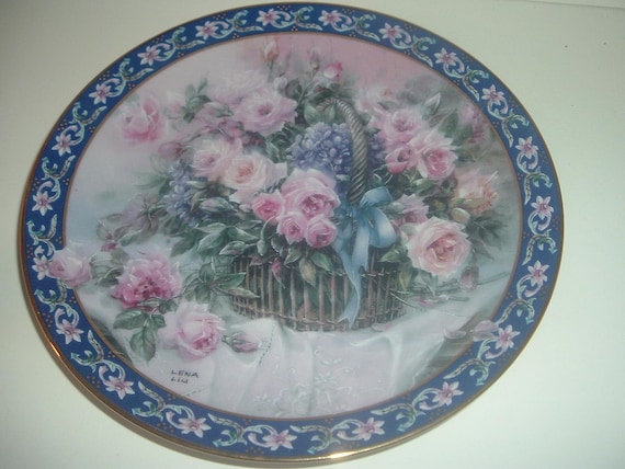 Roses Lena Liu Basket Bouquets first issue plate 1992