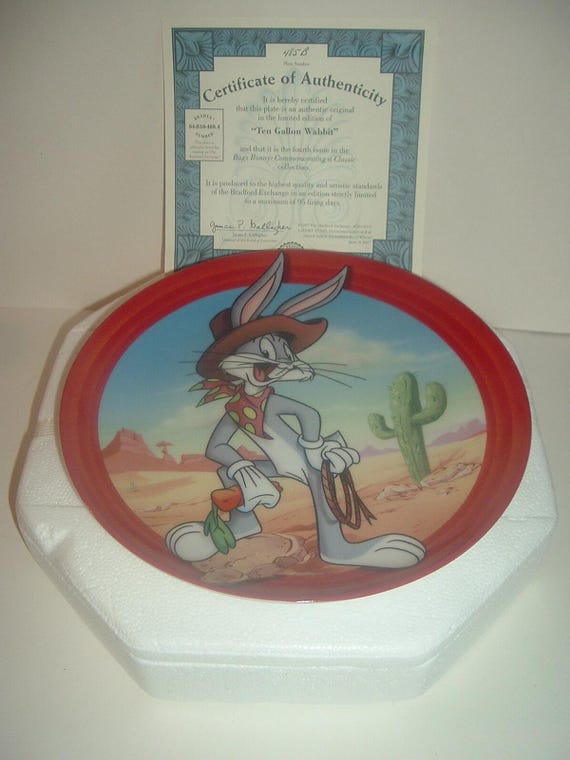 Ten Gallon Wabbit Bugs Bunny Plate