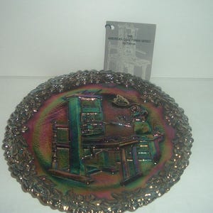 Fenton Carnival Glass 1971 No. 2 American Craftsman Printer Plate