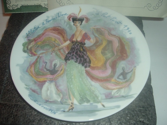 Limoges Albertine the Sinuous Woman of Paul Pioret Plate Henri Darceau in foam box