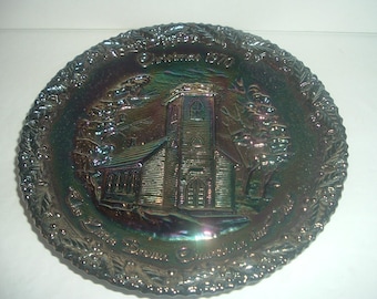 フェントン アート カーニバル ガラス コレクター プレート フィギュア