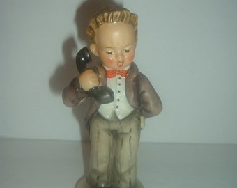 Hummel HUM 124 Hello Boy on Phone Figurine TMK 5