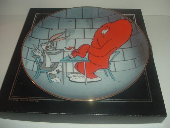 Warner Bros Gallery Hair Raising Hare Plate with box 1994