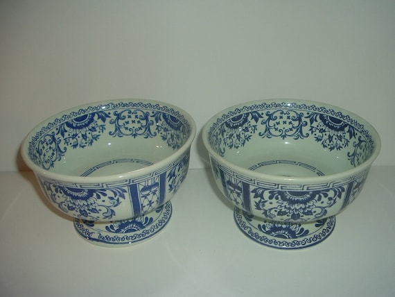 2 Boch Belgium Amsterdam Footed Bowls RIA