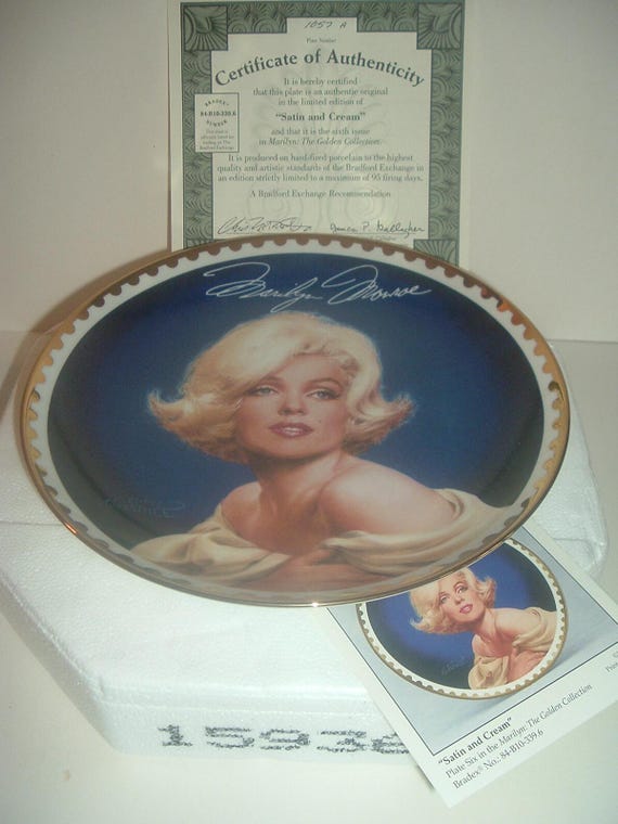 Marilyn Monroe Satin and Cream Plate